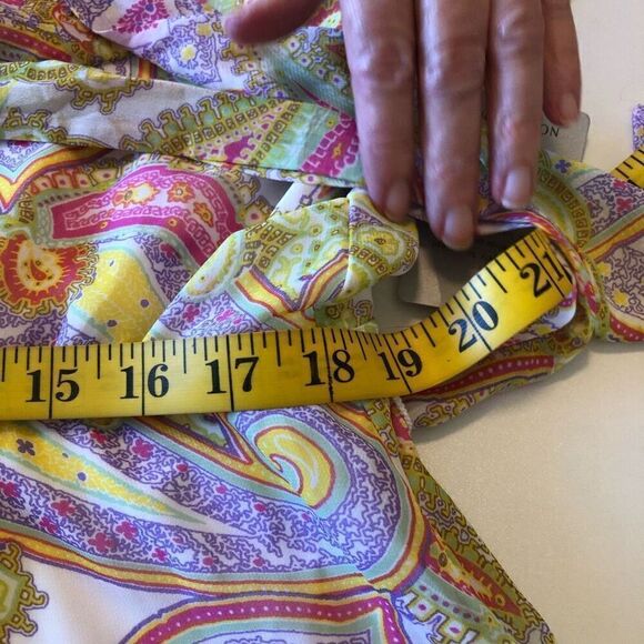 NEW Julia Jordan Pastel Paisley Soft Girl Chiffon Tiered Maxi Dress Sz 16 - Picture 12 of 16
